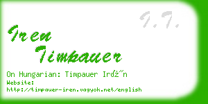 iren timpauer business card